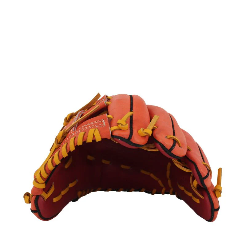 FBT Softball Gloves ถุงมือซอฟบอล I-Web 11.25 นิ้ว หนังแท้ Orange 74428 - Orange - One size