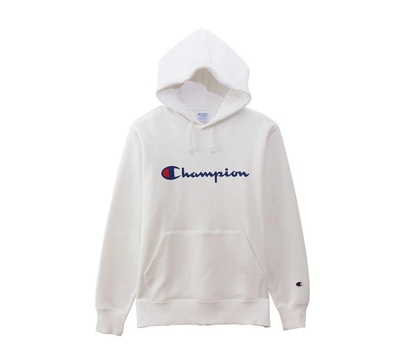 CHAMPION PULLOVER HOODIE SWEATSHIRT เสื้อฮู้ด ผู้ชาย C3-Q102-010 White - White - L
