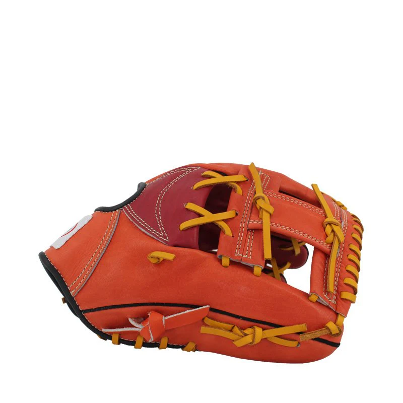 FBT Softball Gloves ถุงมือซอฟบอล I-Web 11.25 นิ้ว หนังแท้ Orange 74428 - Orange - One size