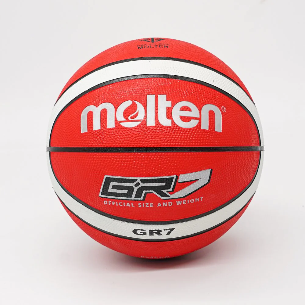 Molten บาสเกตบอล BGR7-RW บาสยาง ลูกบาส เบอร์7 มีมอก. - Red - Basketball size 7