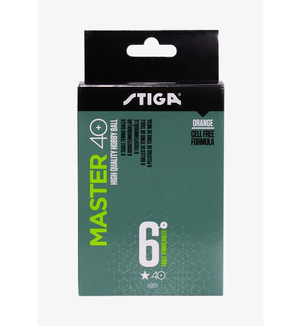 Master 40+ Table Tennis Balls (6 Balls Pack) - Multi Color - ONE SIZE