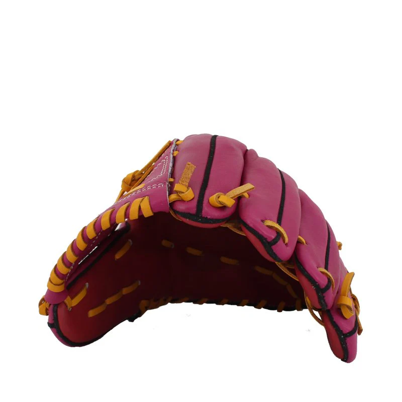 FBT Softball Gloves ถุงมือซอฟบอล Cross 11.25 นิ้ว Red หนังแท้ 74428 - Red - One size