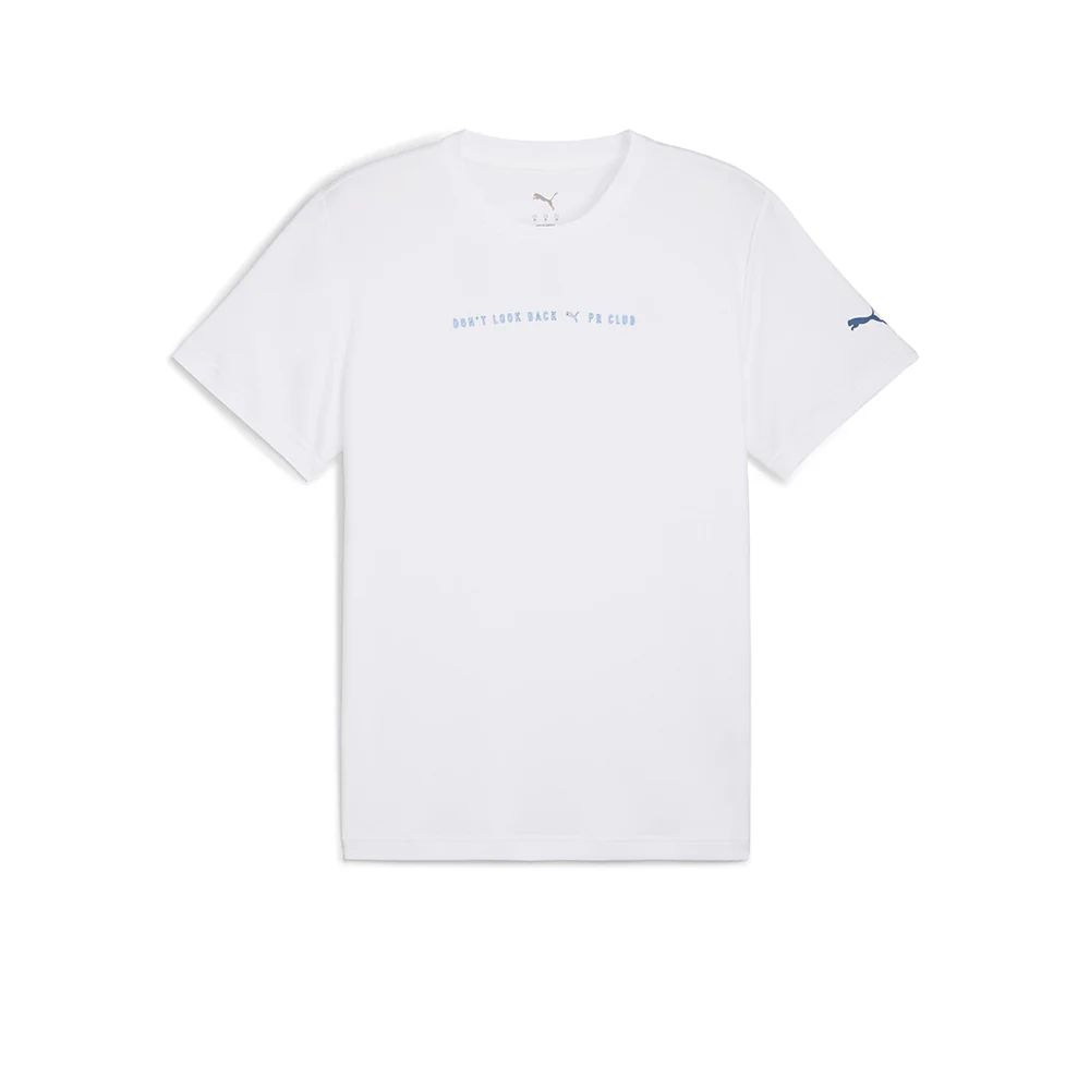 PUMA Run Club Graphic Tee Men's Running T-Shirt - White - L (UK SIZE)