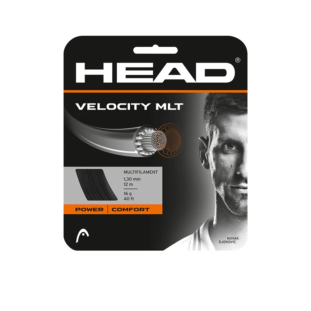 HEAD Velocity MLT Set 16 Tennis String - Black - ONE SIZE