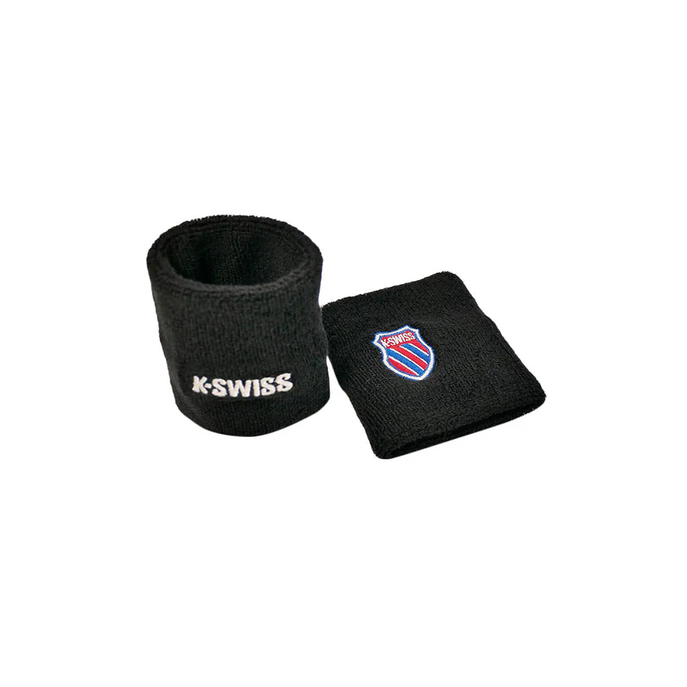 K-SWISS KSWFW24WBBLK Unisex Wristbands - Black - ONE SIZE