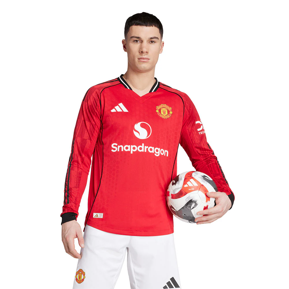 ADIDAS Men's Manchester United Home Authentic 2025/26 Long Sleeve Jersey