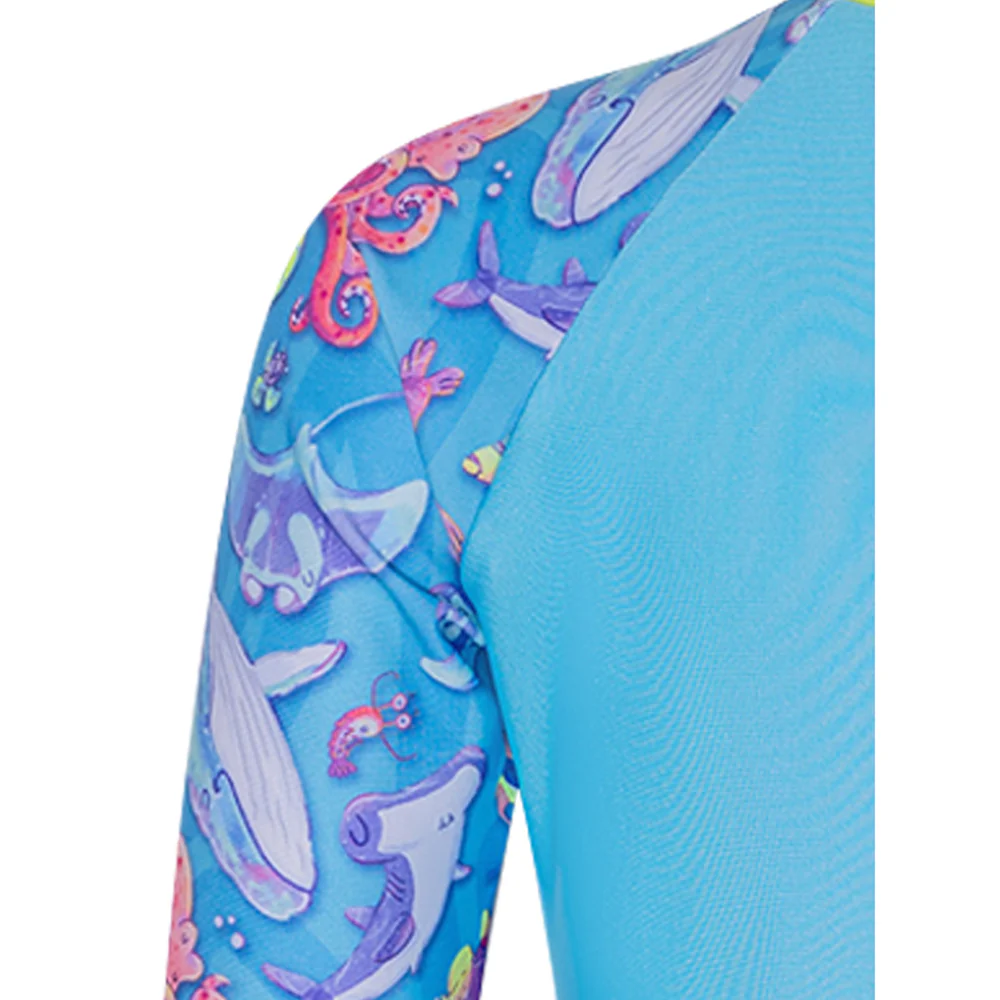SPEEDO Digital Long Sleeve Boys Rashguard - Blue - 2 YEARS