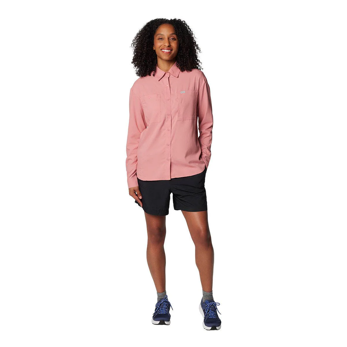 COLUMBIA Silver Ridge Utility™ Long Sleeve Women's Shirt - Pink - L (US SIZE)