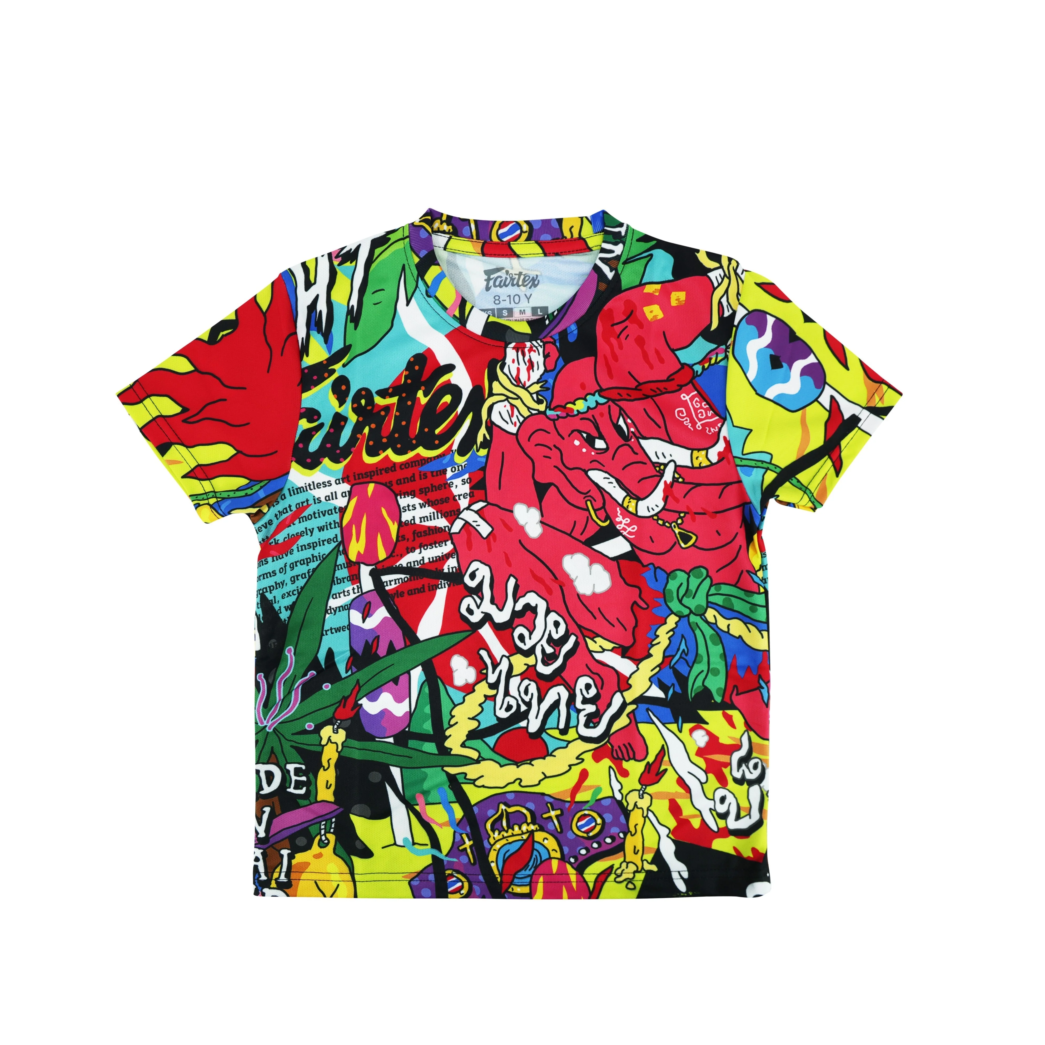 Fairtex Muay Thai URFACE Kids T-Shirts - TSTK05 - Red - Red - 10-12 yrs