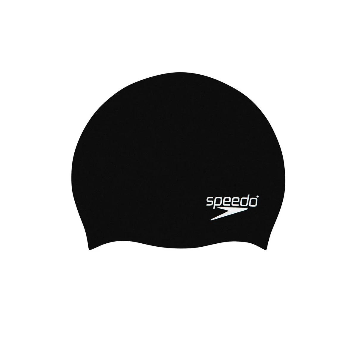 SPEEDO Plain Flat Silicone Kids Swim Cap - Red - ONE SIZE