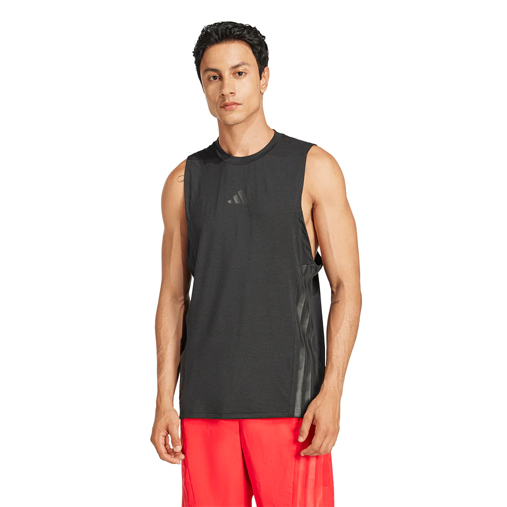 ADIDAS Designed-for-Training 3-Stripes Men's Training Tank - Black - 2XL (ASIAN SIZE)