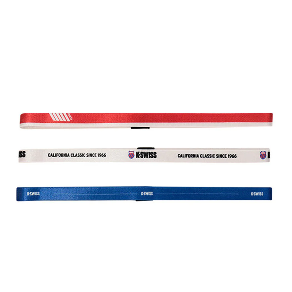K-SWISS KSWFW24HB3PC Unisex Headband (3 Pairs) - Multi Color - ONE SIZE