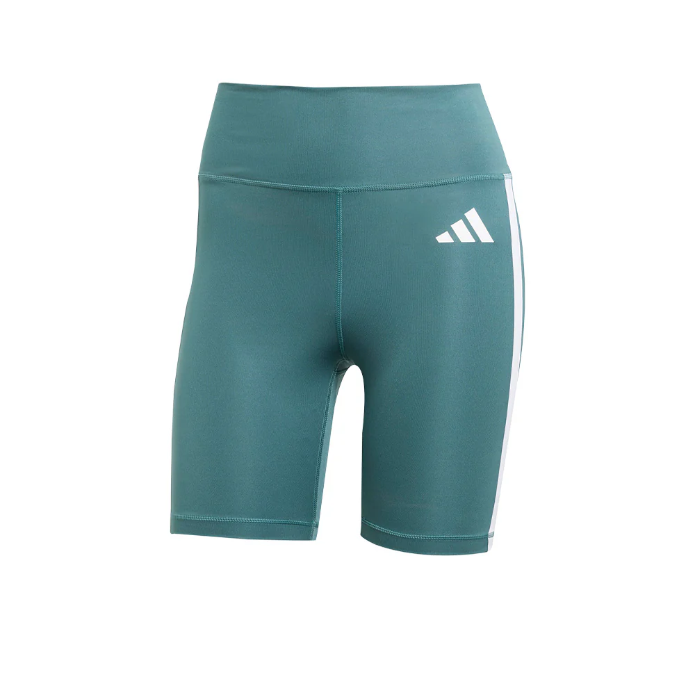 ADIDAS Optime Essentials 3-Stripes Women's Leggings Shorts - Black - L (ASIAN SIZE)