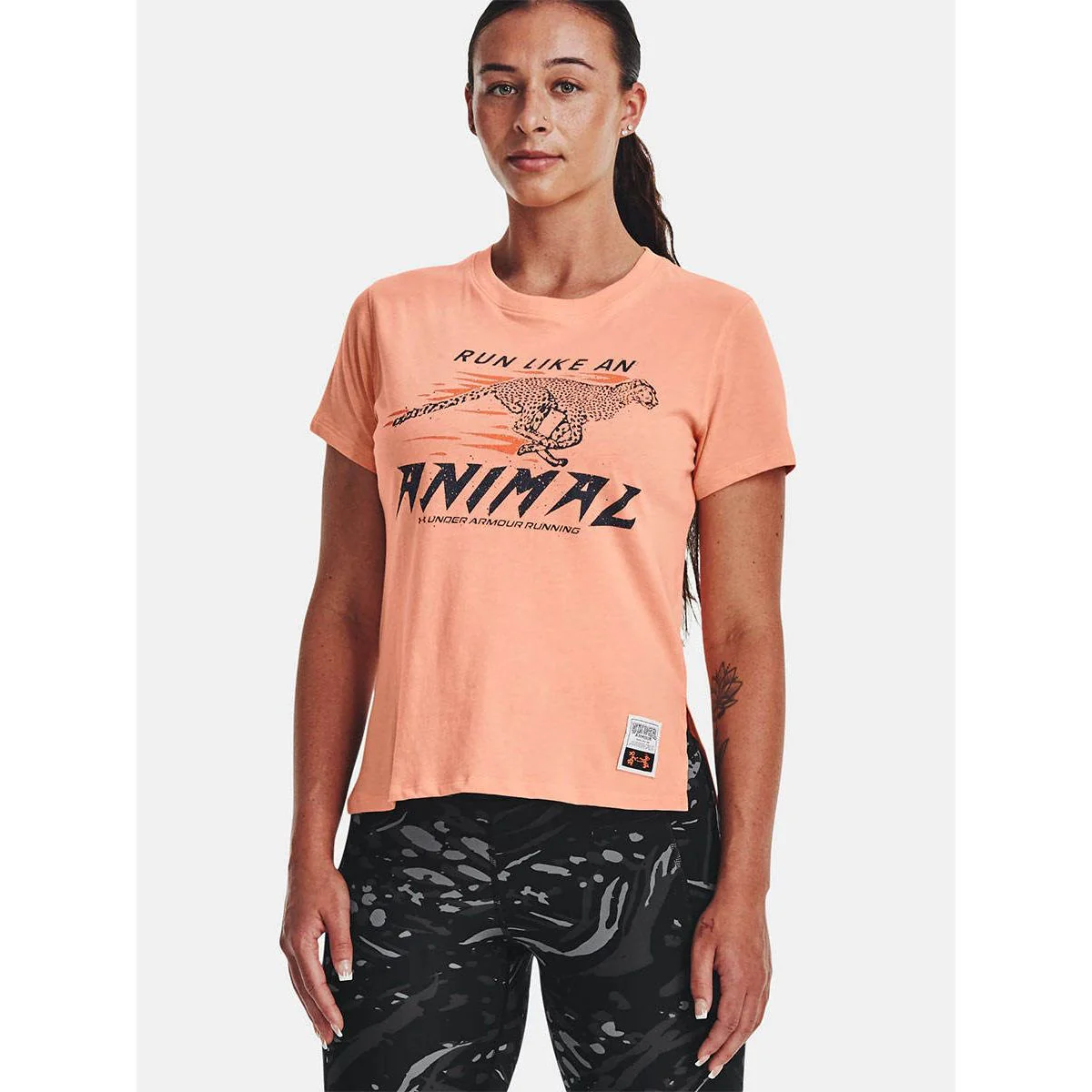 UNDER ARMOUR Run Like A... Women's Running T-Shirt - Orange - L