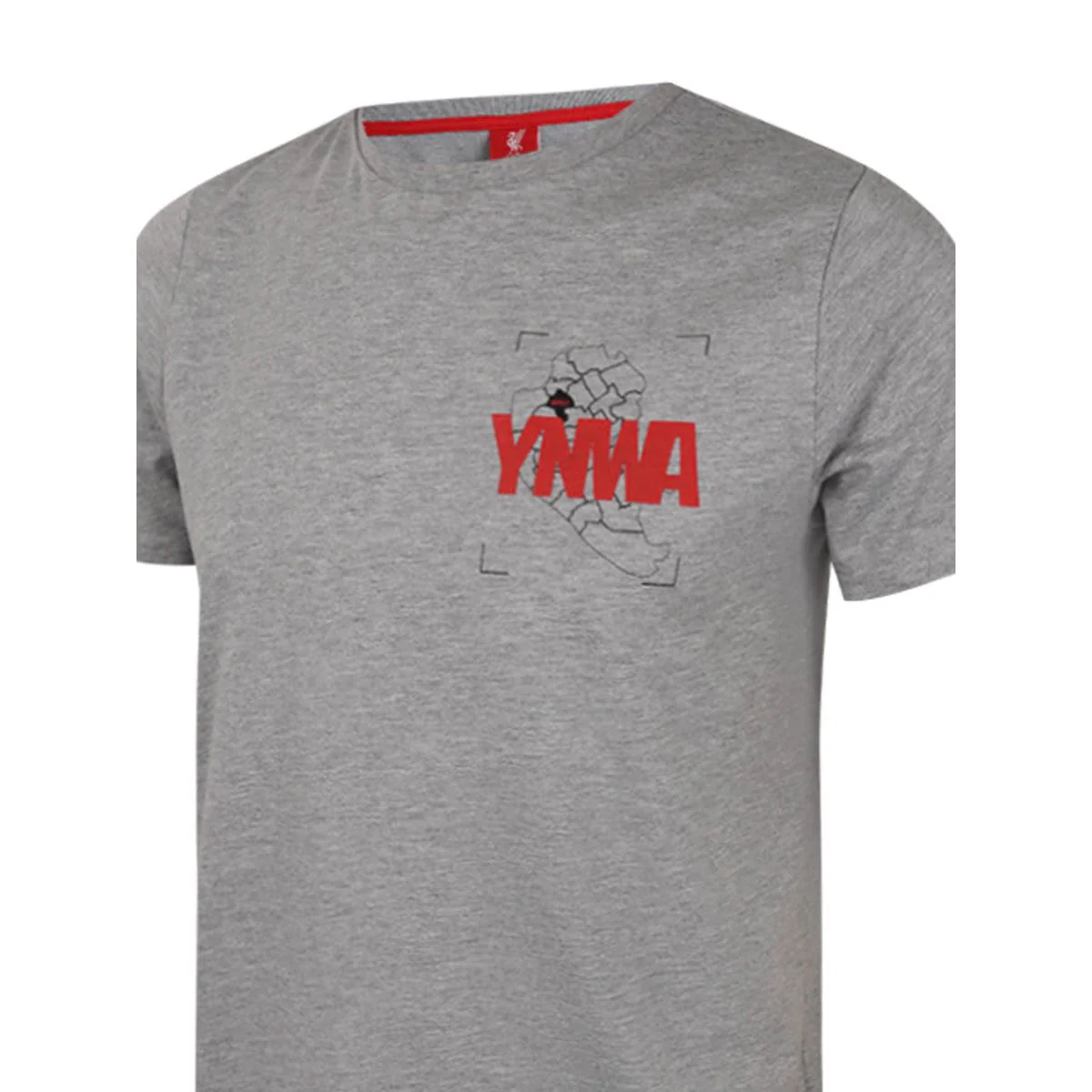 LFC Anfield Map Men's Football T-Shirt - Grey - 2XL (UK SIZE)