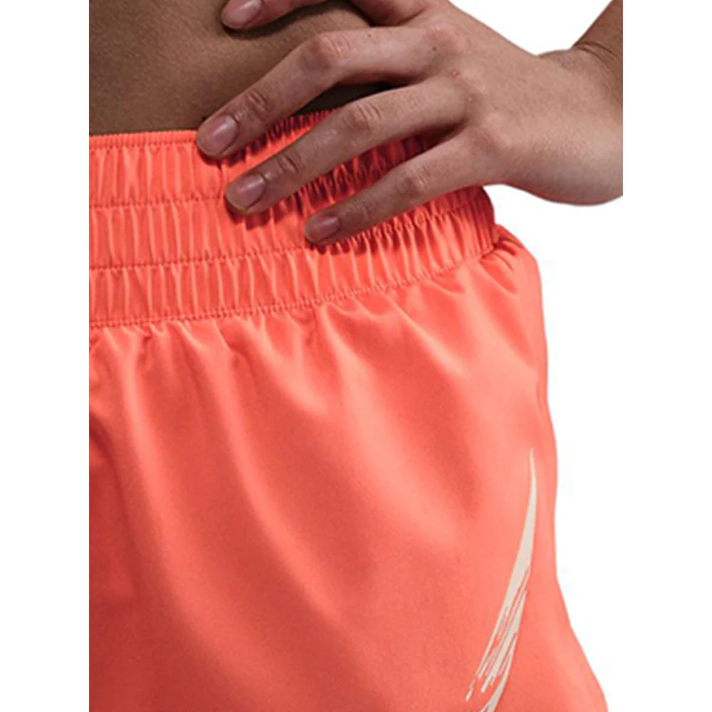 NIKE One Dri-FIT Mid-Rise Graphic Women's Running Shorts - Orange - L (ASIAN SIZE)