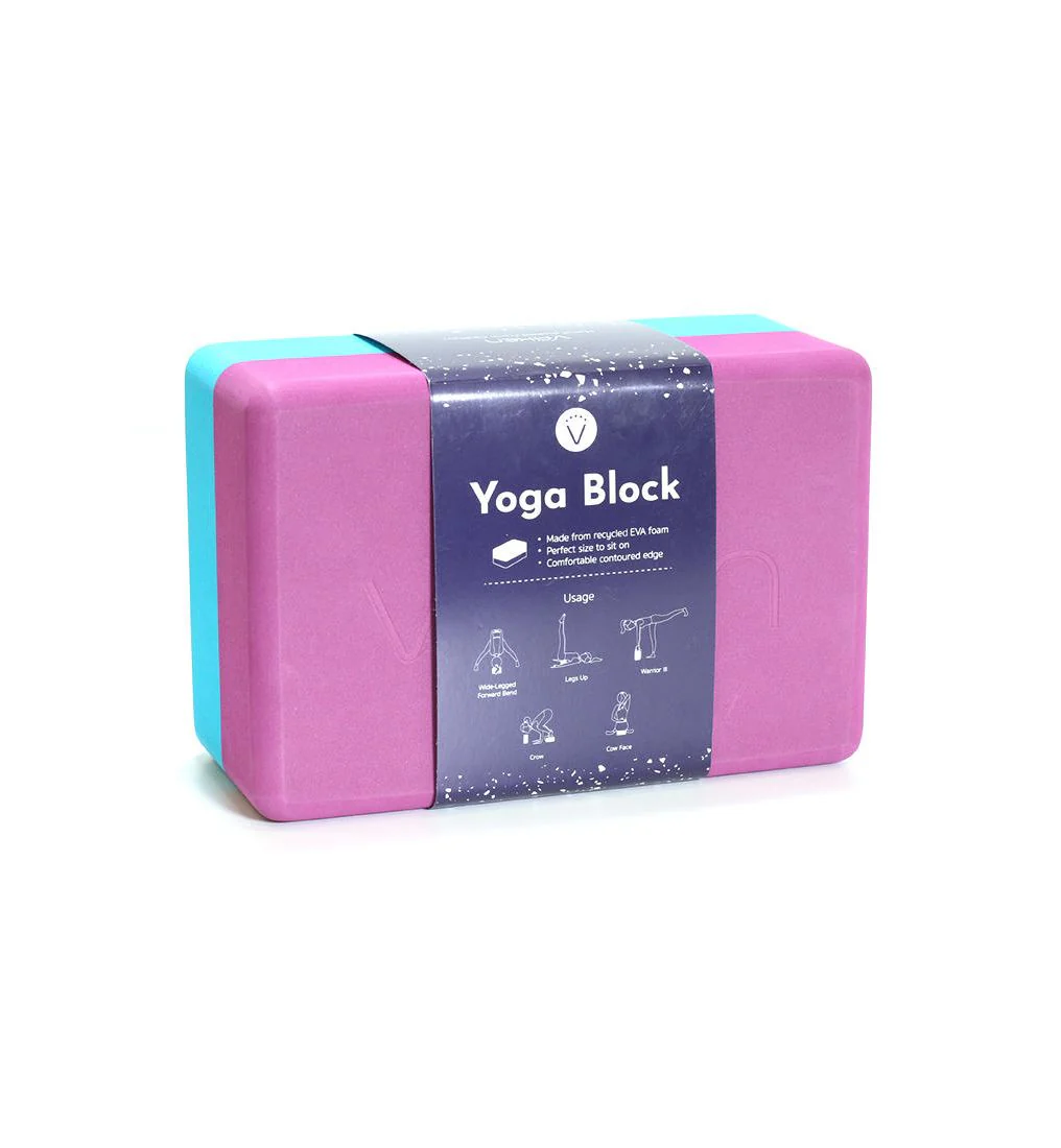 VAKEN Recycled Foam Friendship Yoga Block - Blue - ONE SIZE