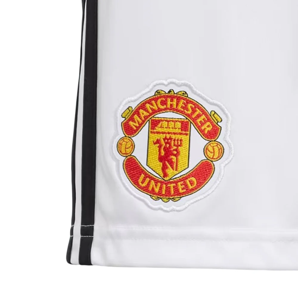 ADIDAS Kids Manchester United Home 2025/26 Football Shorts - White - 128 CM