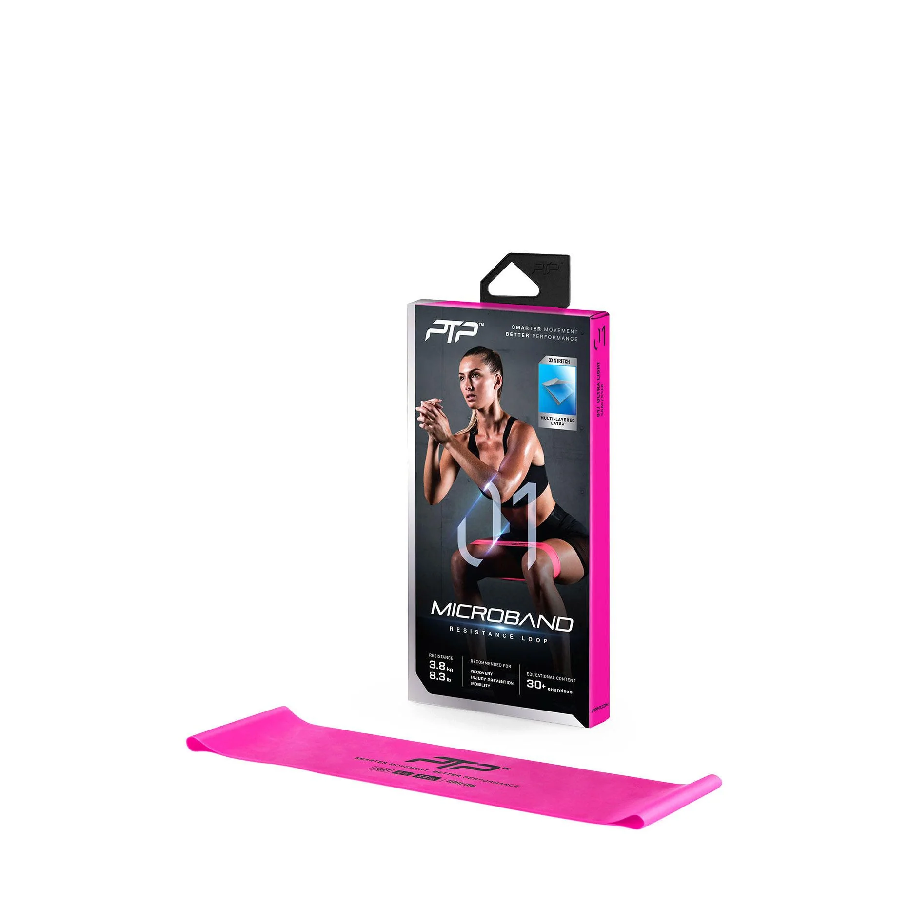 Microband Ultra Light Resistance Band - Pink - ONE SIZE
