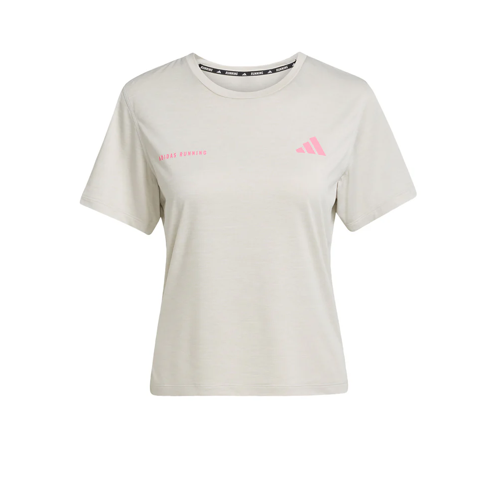 ADIDAS Own The Run Melange Women's Running T-Shirt - Beige - 2XL (ASIAN SIZE)