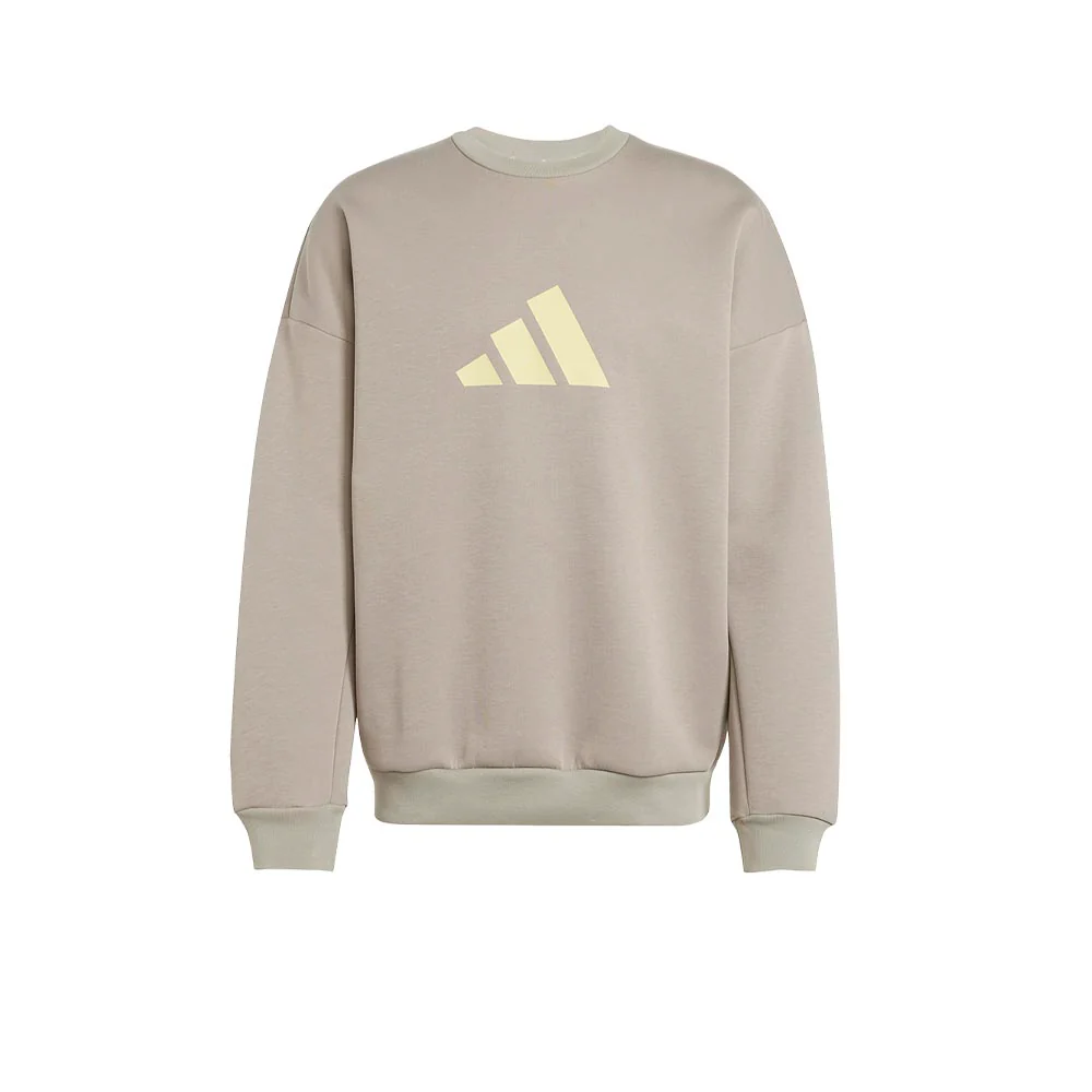 ADIDAS Future Icons 3 Bar Logo Men's Sweatshirt - Beige - 2XL (ASIAN SIZE)