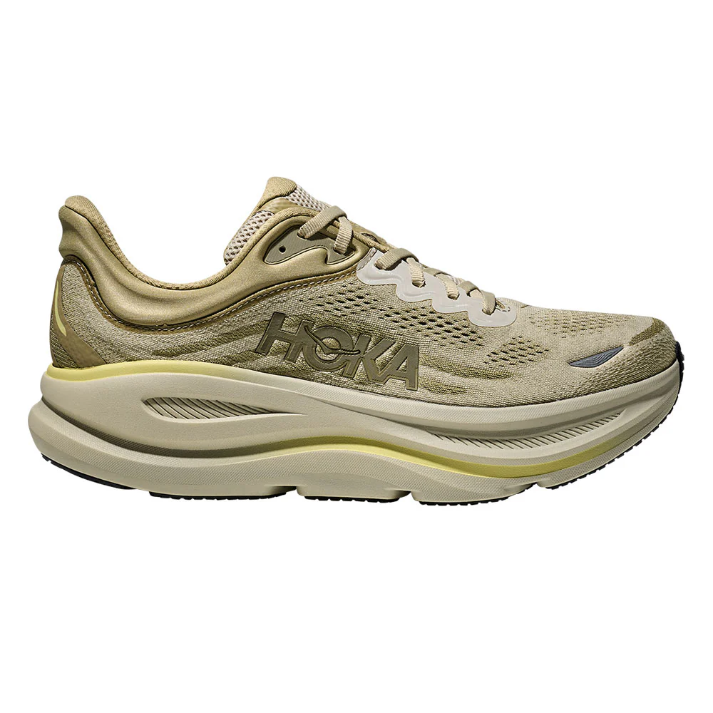 HOKA Bondi 9 Wide Men's Running Shoes - Beige - US 10
