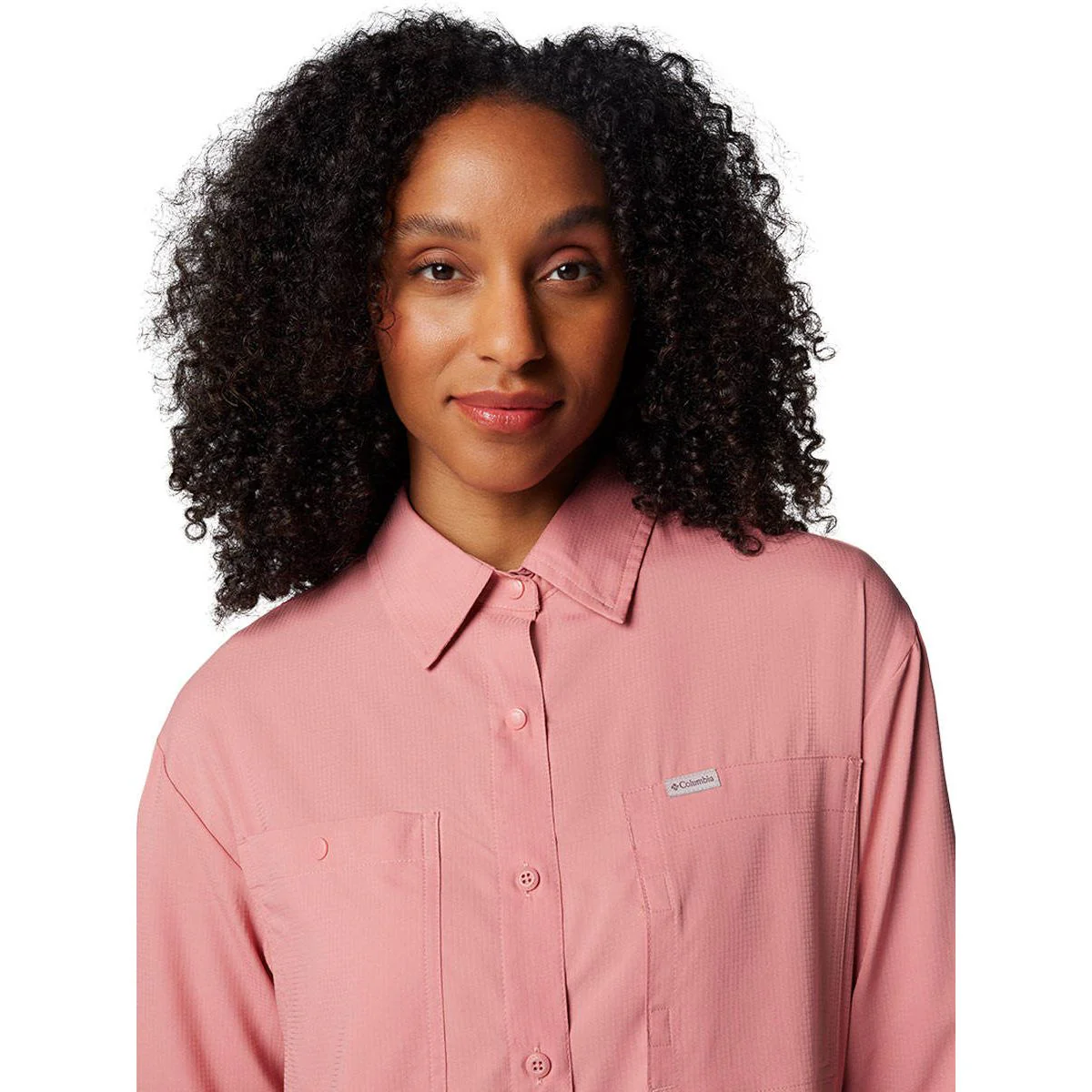 COLUMBIA Silver Ridge Utility™ Long Sleeve Women's Shirt - Pink - L (US SIZE)