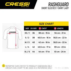 CRESSI Rash Guard Lady Short Sleeve Black/Pink - Black - L