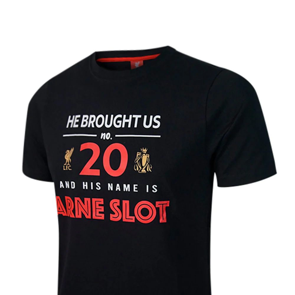 LFC Arne Slot Graphic Men's Football T-Shirt - Black - 2XL (UK SIZE)