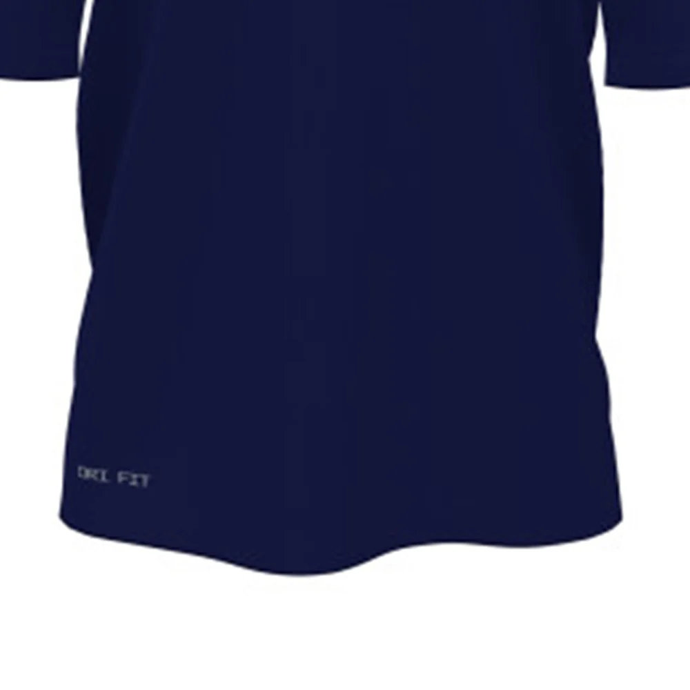 NIKE Dri-FIT Short Sleeve Hydroguard Boys Swimsuit - Blue - L (US SIZE)