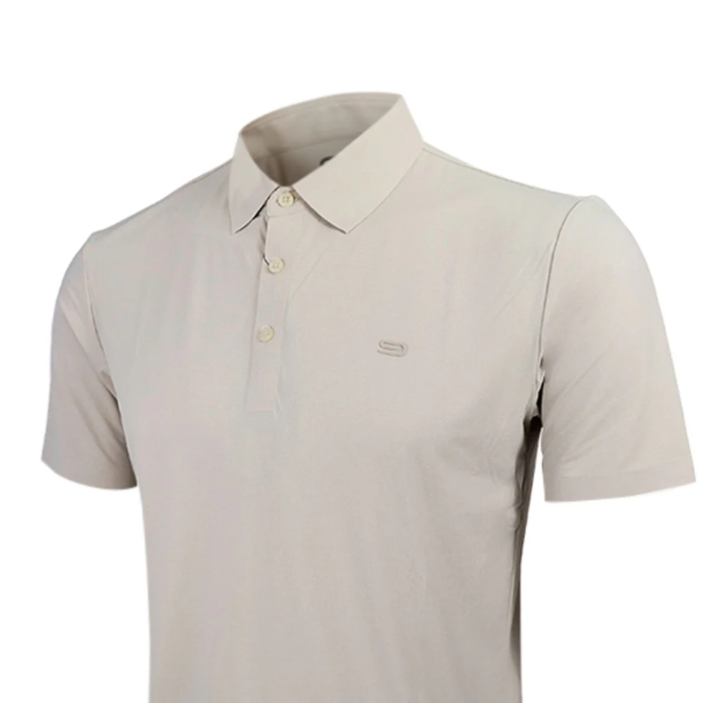 9NINE N25GOPOM06 Men's Golf Polo Shirt - Beige - 2XL (US SIZE)