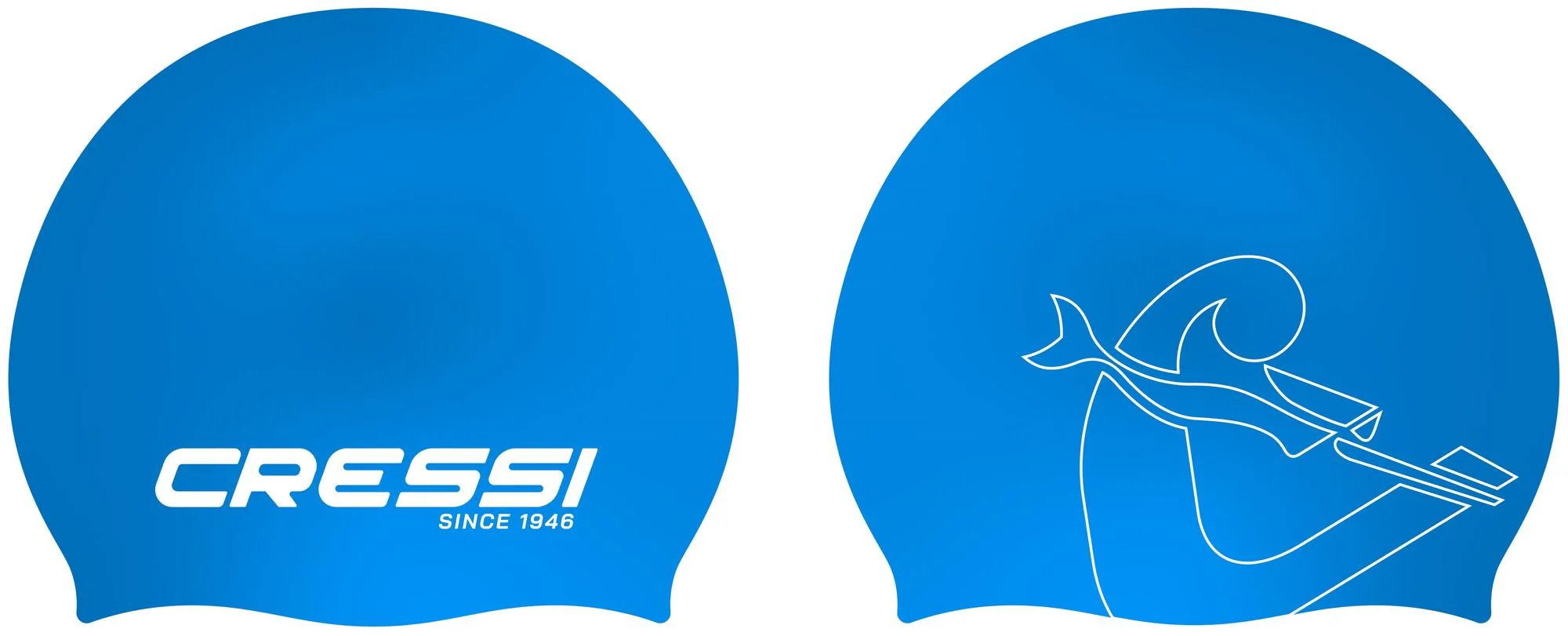 CRESSI Ricky Jr Swim Cap - Multi color - One Size - Azure