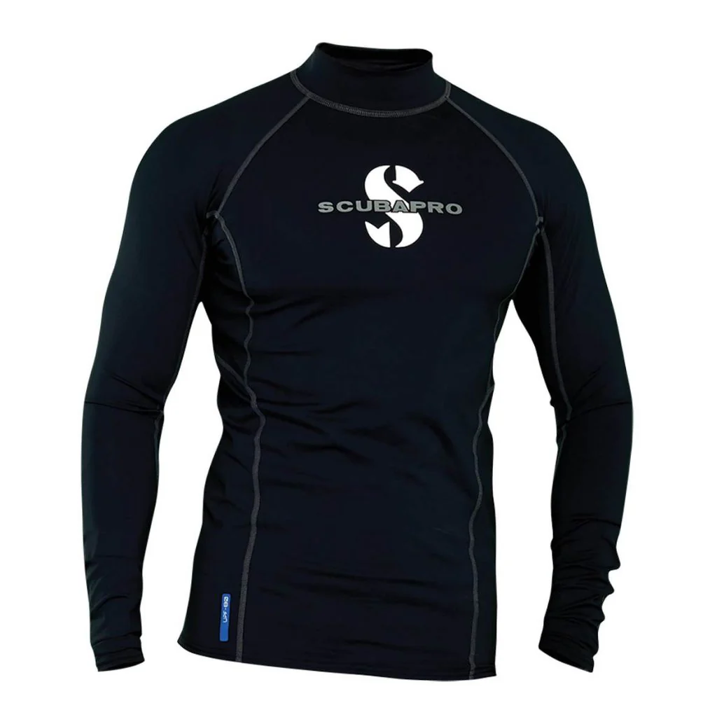 Scubapro Black T-Flex Rash Guard UPF 80 - Men