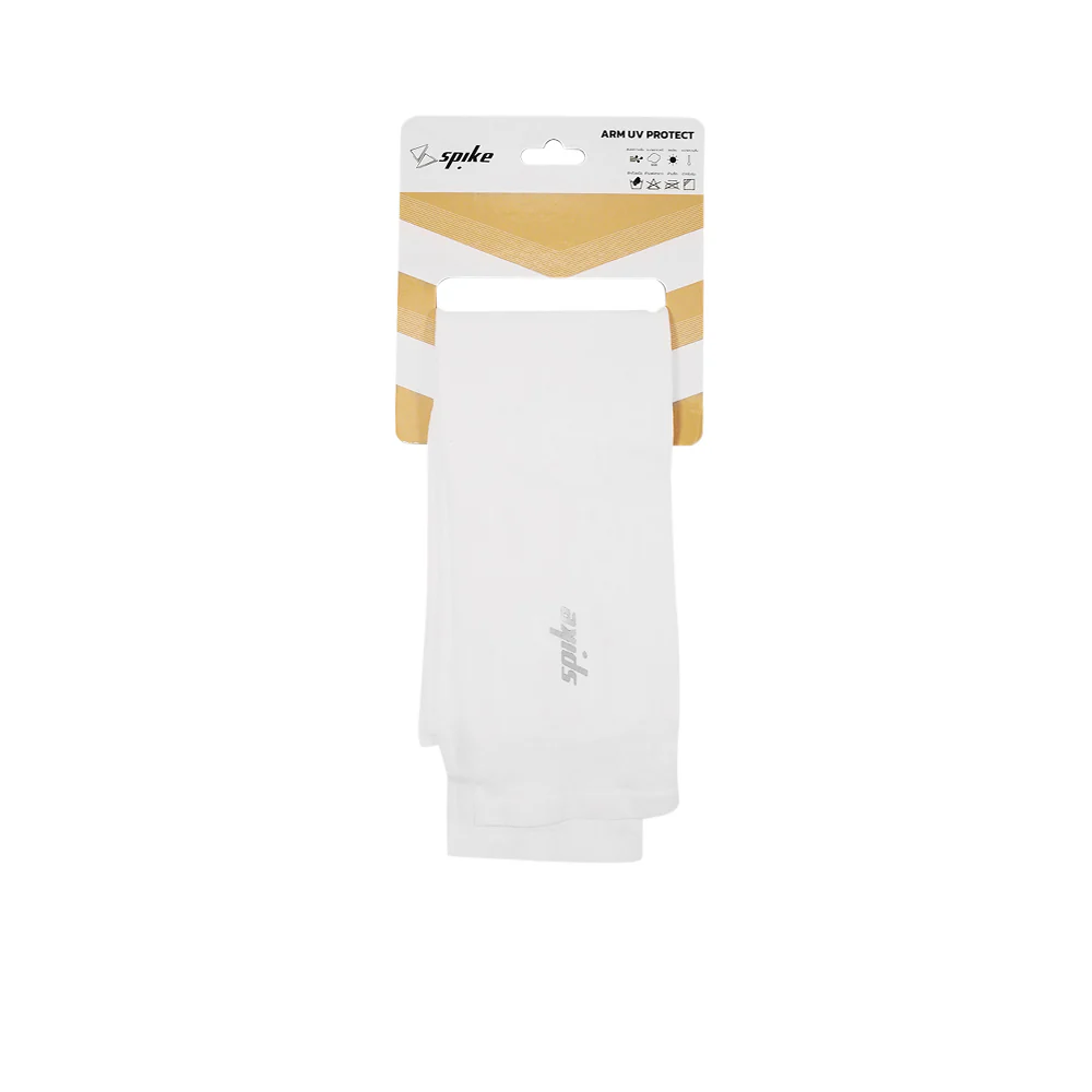 SPIKE White Unisex Running Arm Sleeves - White - ONE SIZE