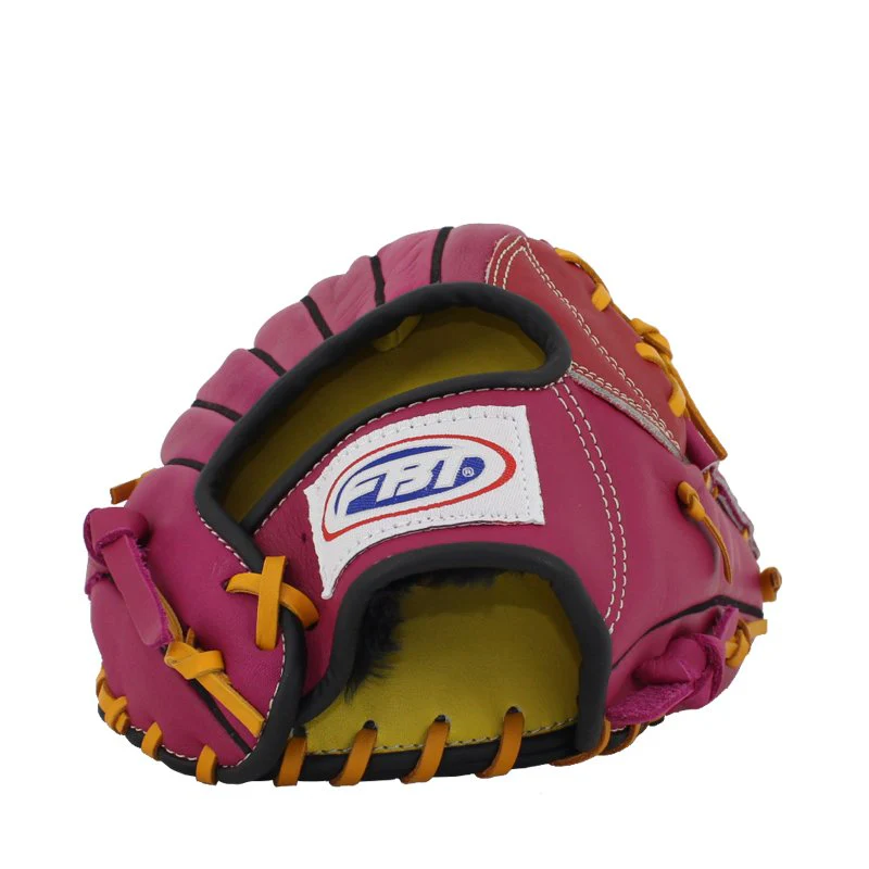FBT Softball Gloves ถุงมือซอฟบอล Cross 11.25 นิ้ว Red หนังแท้ 74428 - Red - One size