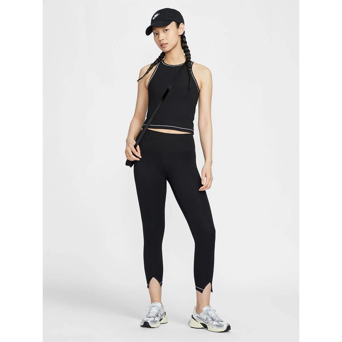 NIKE One Rib Women's Training Pants - Black - L (ASIAN SIZE)