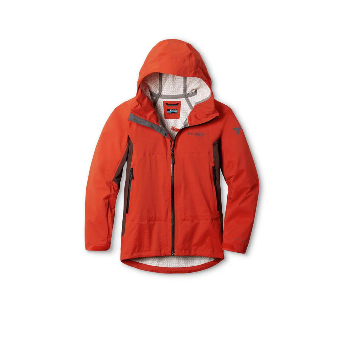 COLUMBIA Mazama Trail Rain Shell Men's Hiking Jacket - Red - L (US SIZE)