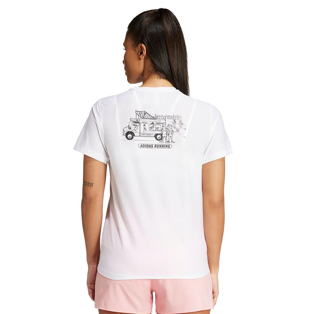 ADIDAS Running Ice Cream Graphic Women's Running Pants - White - 2XL (ASIAN SIZE)