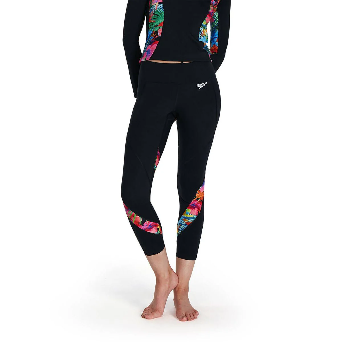 SPEEDO Printed Legging Women's Swim Pants - Black - 2XL (UK SIZE)
