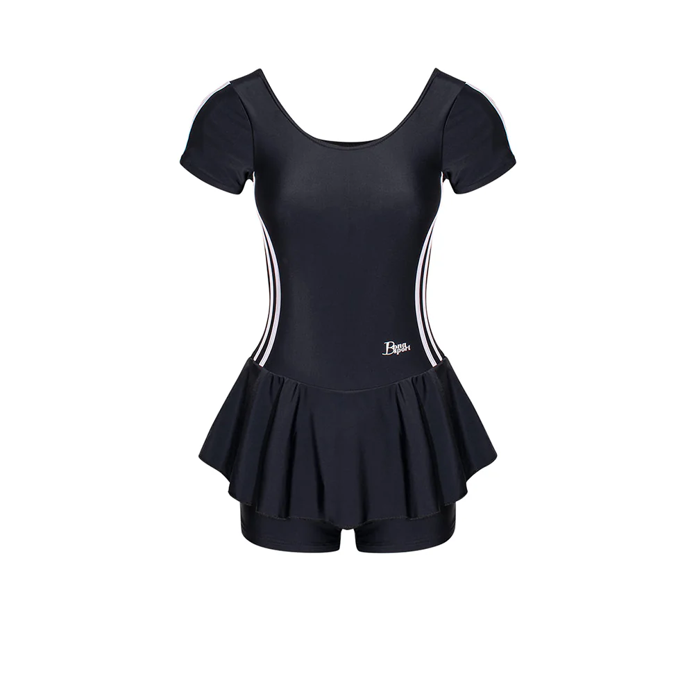 BONA L-85 Women's Dress Short Sleeves Swimwears - Multi Color - S (US SIZE)