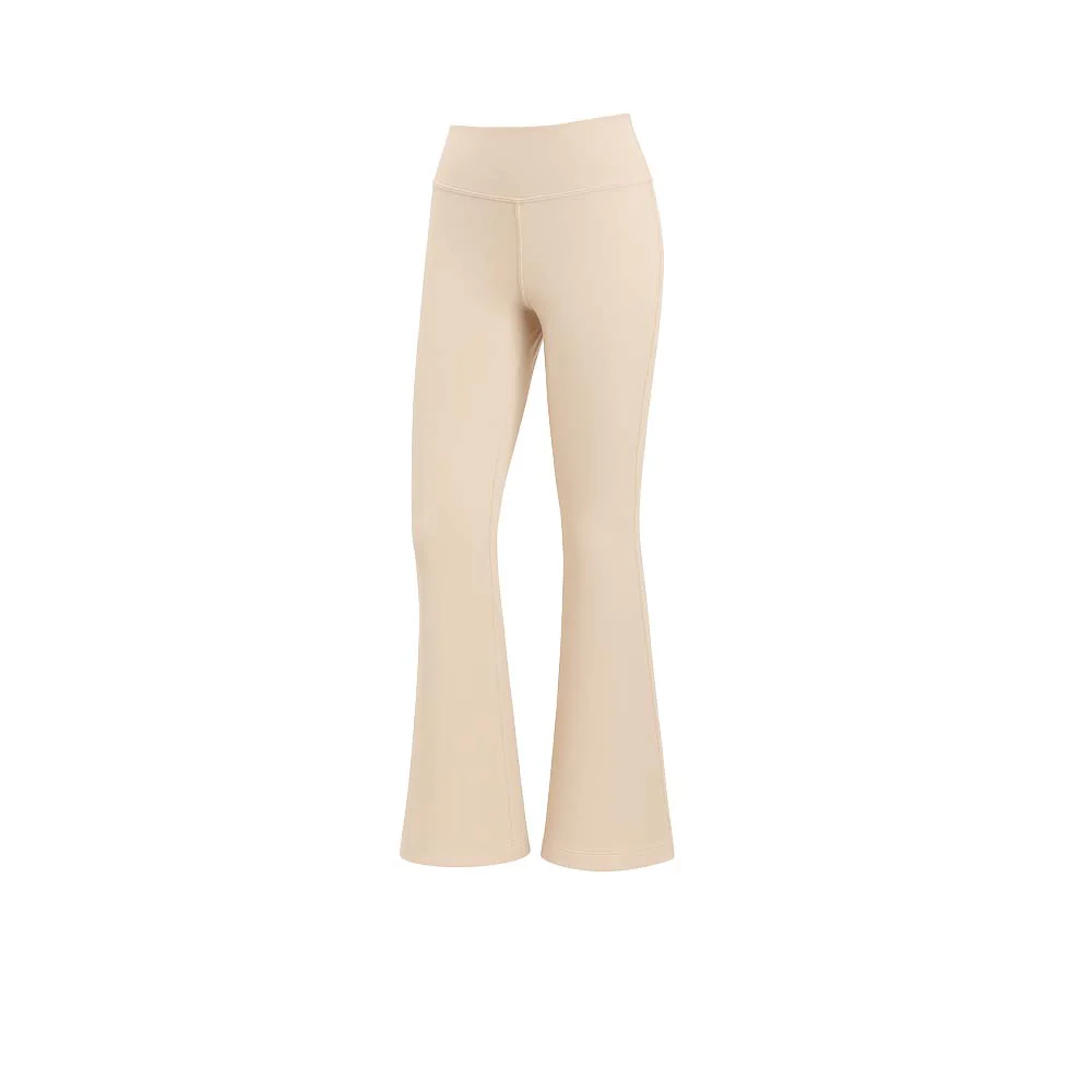 REEBOK Lux Bootcut Women's Training Leggings - Cream - L (US SIZE)