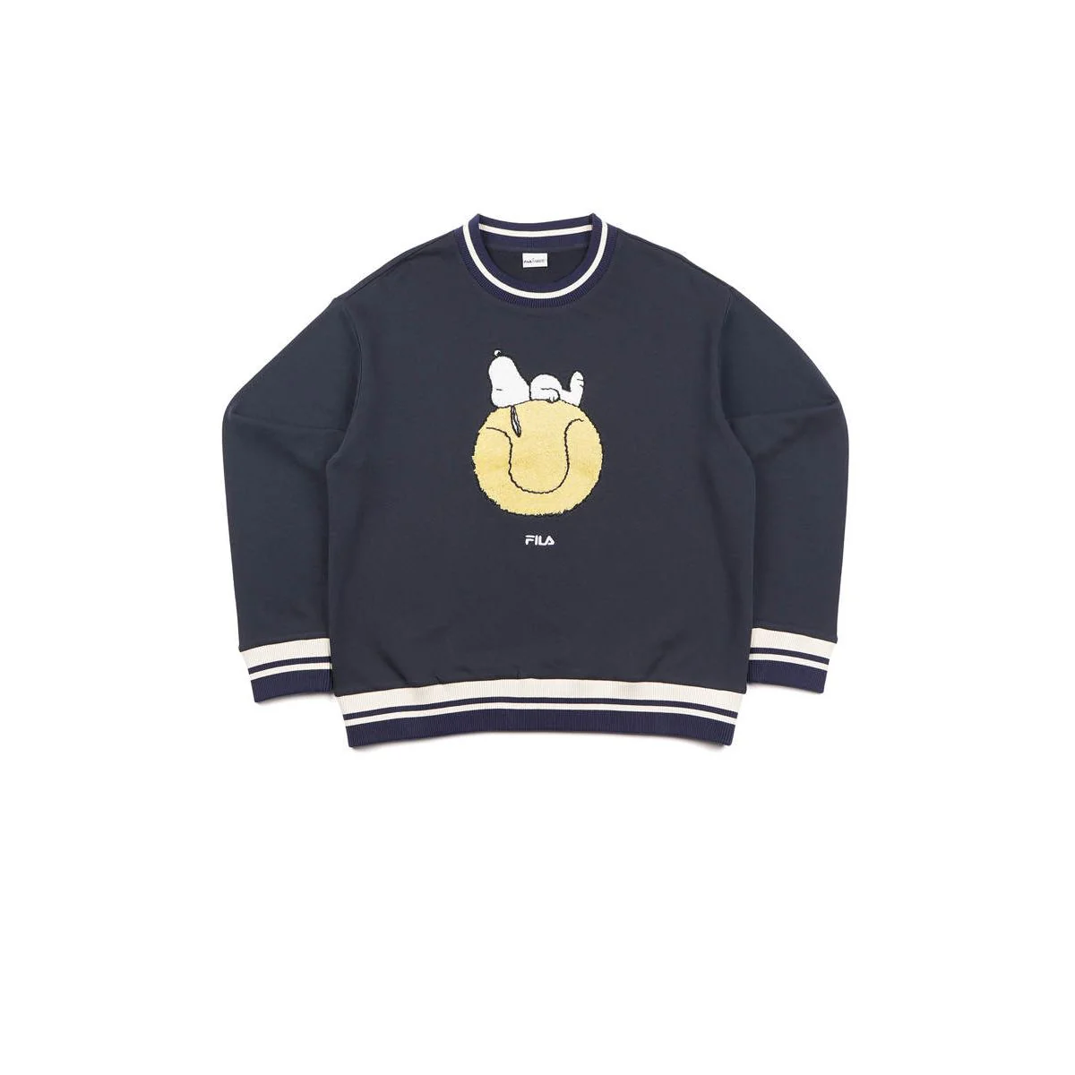 FILA Peanuts FW2SSG4P006X Unisex Sweatshirt - Blue - 2XL (US SIZE)