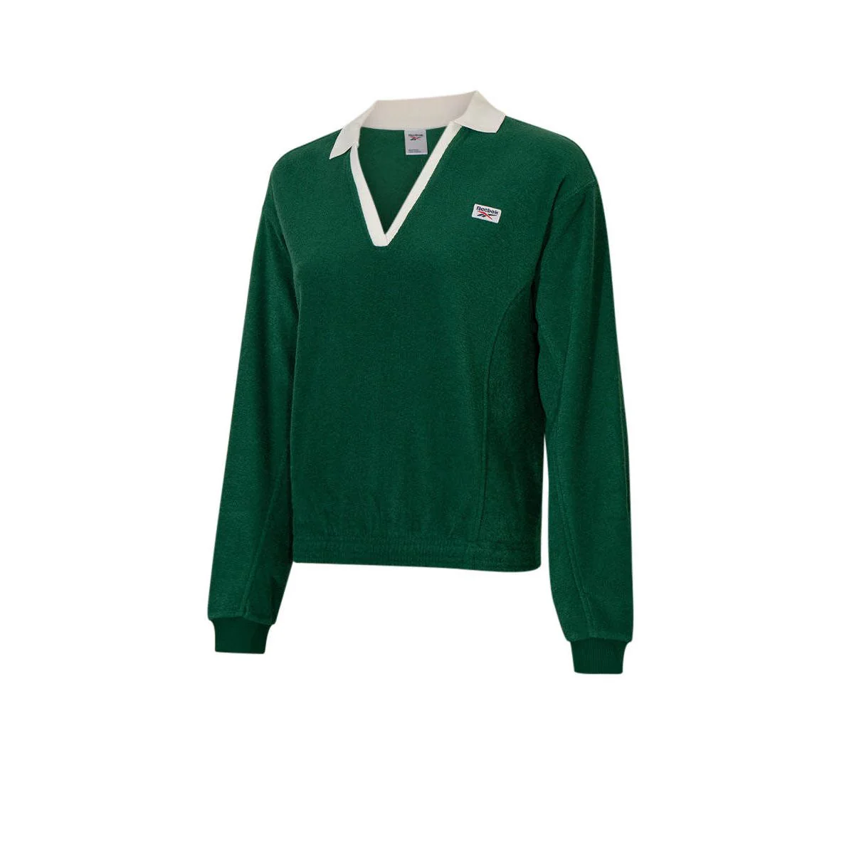 REEBOK Classics Court Sport Cover-Up Women's Sweatshirt - Green - L (US SIZE)