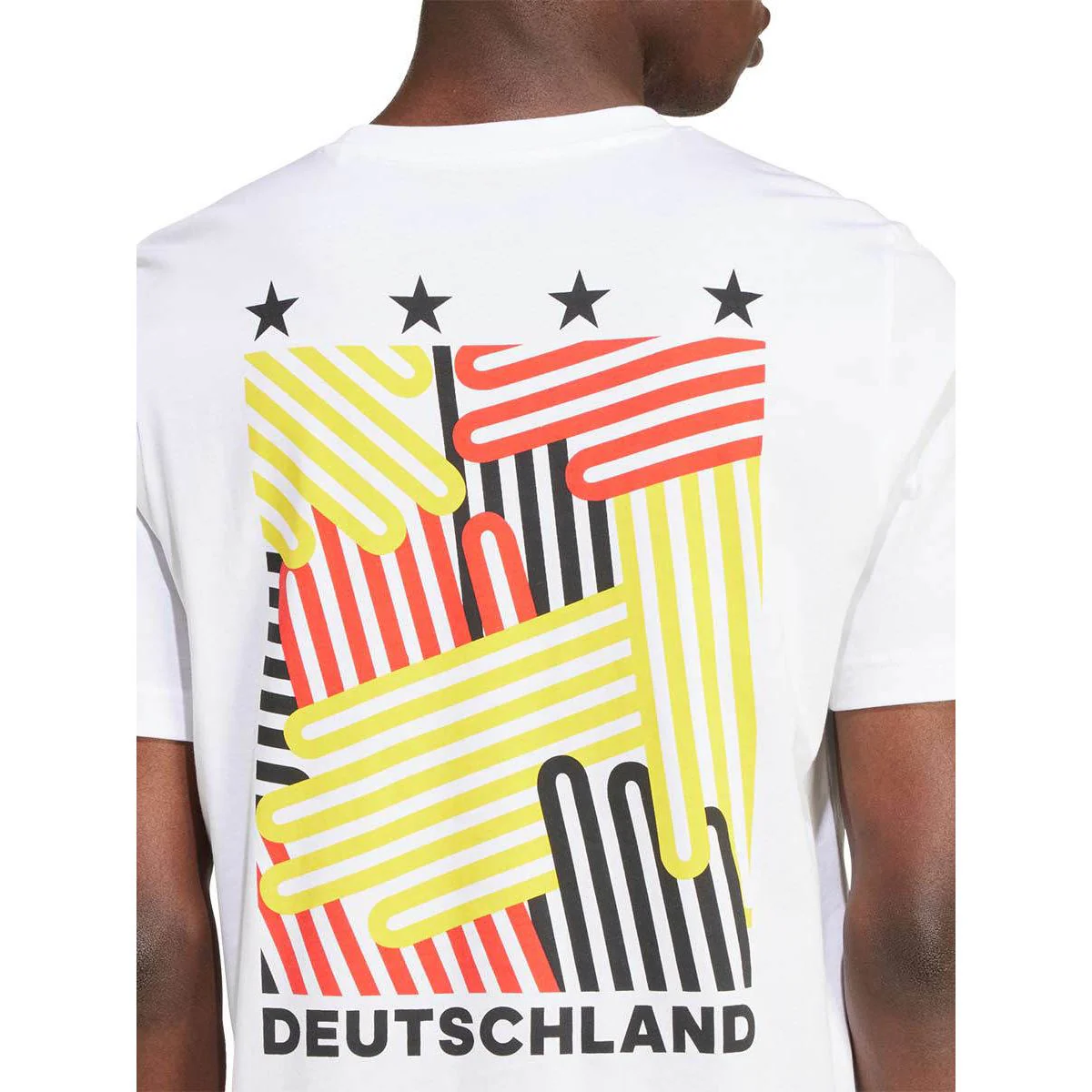 ADIDAS Germany Football Fan Graphic Men's T-Shirt - White - L (UK SIZE)