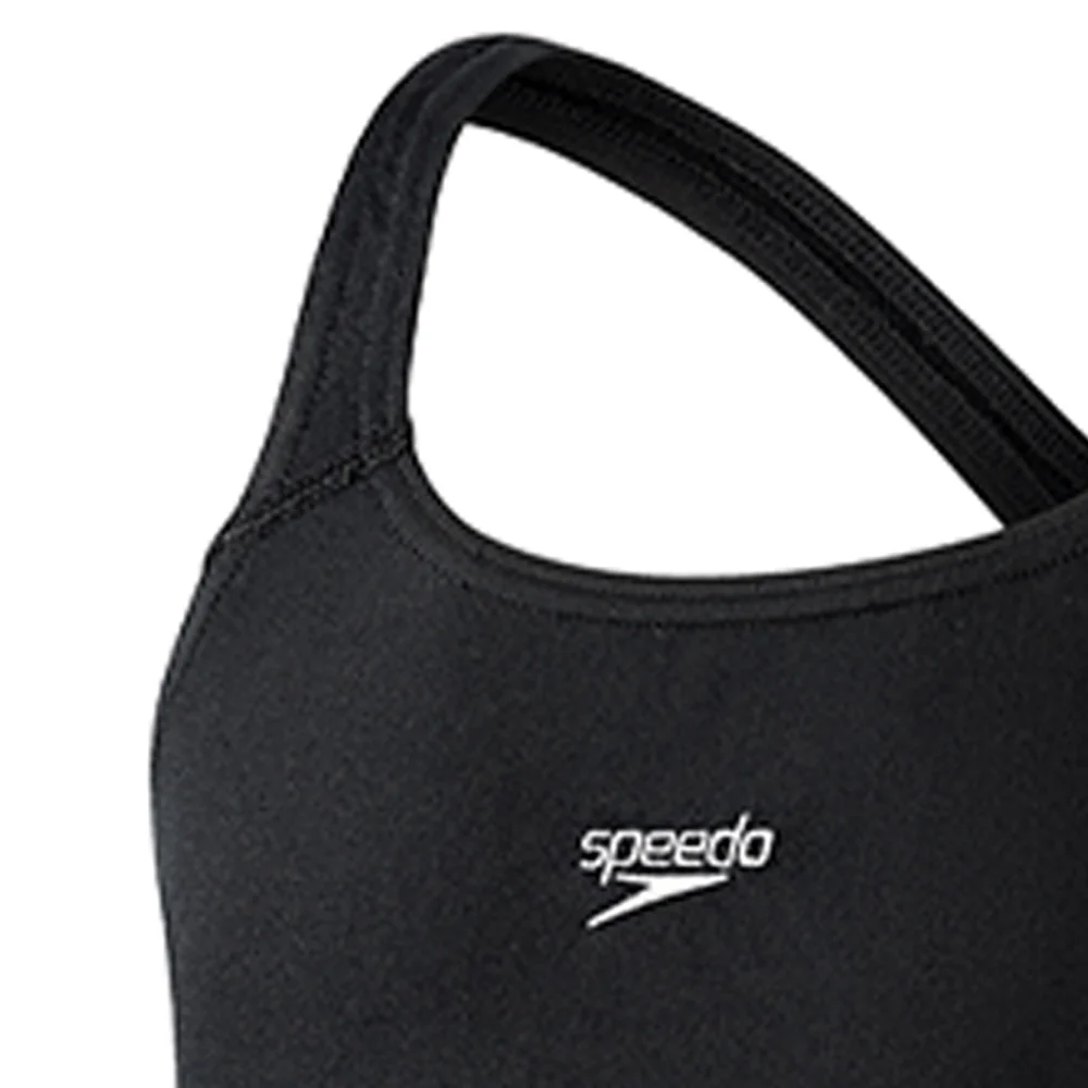 SPEEDO Endurance+ Medalist One Piece Girls Swimsuit - Black - 11-12 YEARS