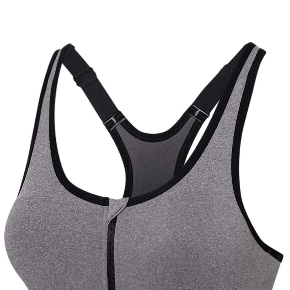 SPIKE Grey Women's Running Sports Bra - Grey - 2XL
