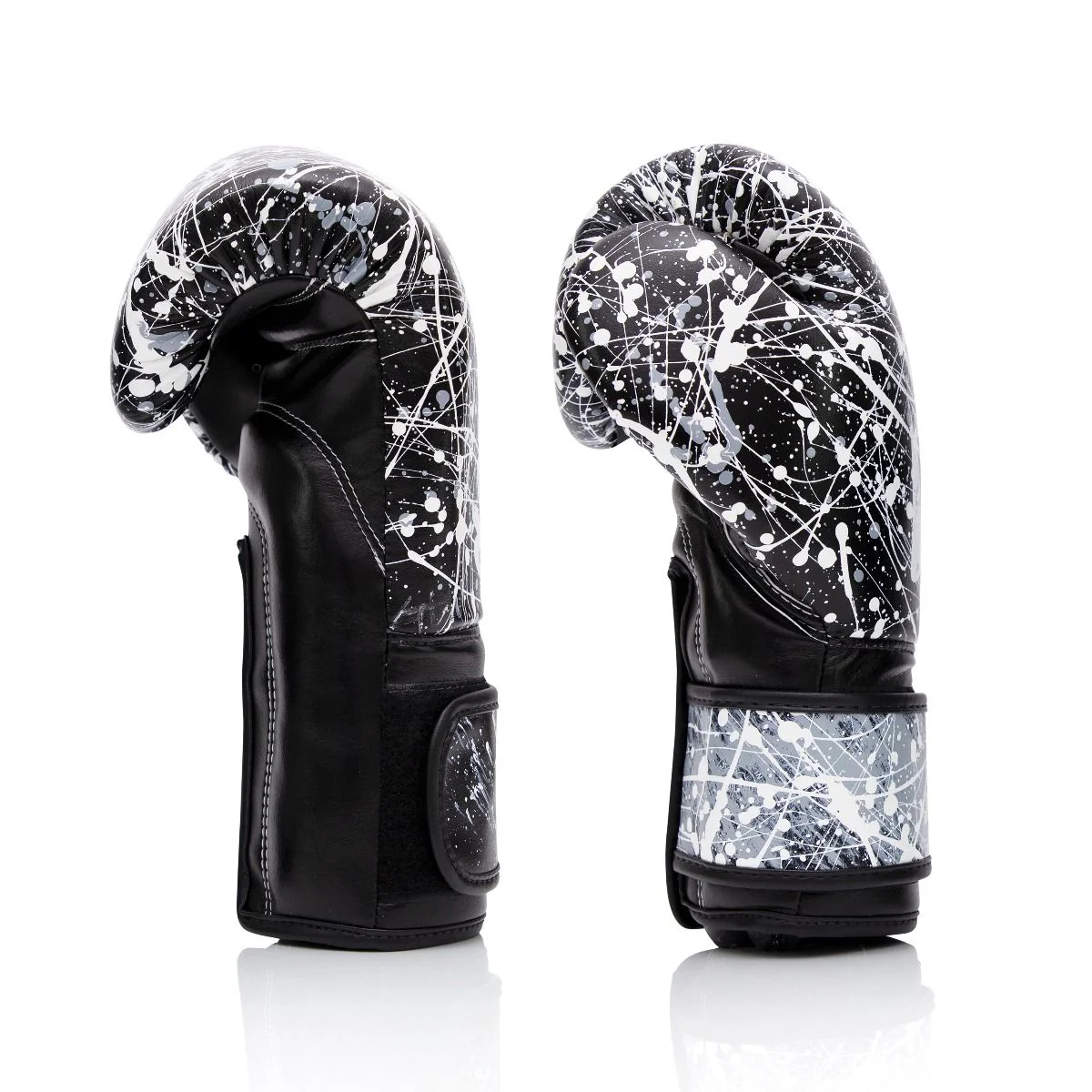 Fairtex Microfiber Gloves - Art collections - Black/White Painter - Black - 10 oz
