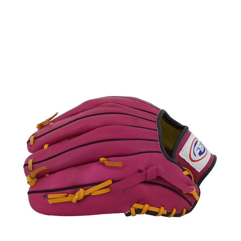 FBT Softball Gloves ถุงมือซอฟบอล Cross 11.25 นิ้ว Red หนังแท้ 74428 - Red - One size