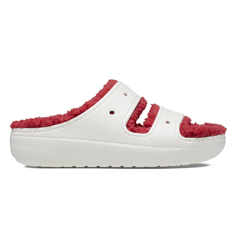 CROCS Classic Cozzzy Holiday Sweater Unisex Sandals - White - M4/W6