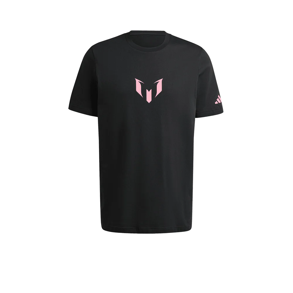 ADIDAS Messi Graphic Men's Football T-Shirt - Black - L (UK SIZE)